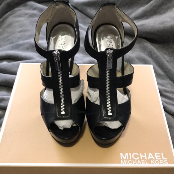 MICHAEL Michael Kors Shoes - Michael Kors Berkley Platform Black Heels